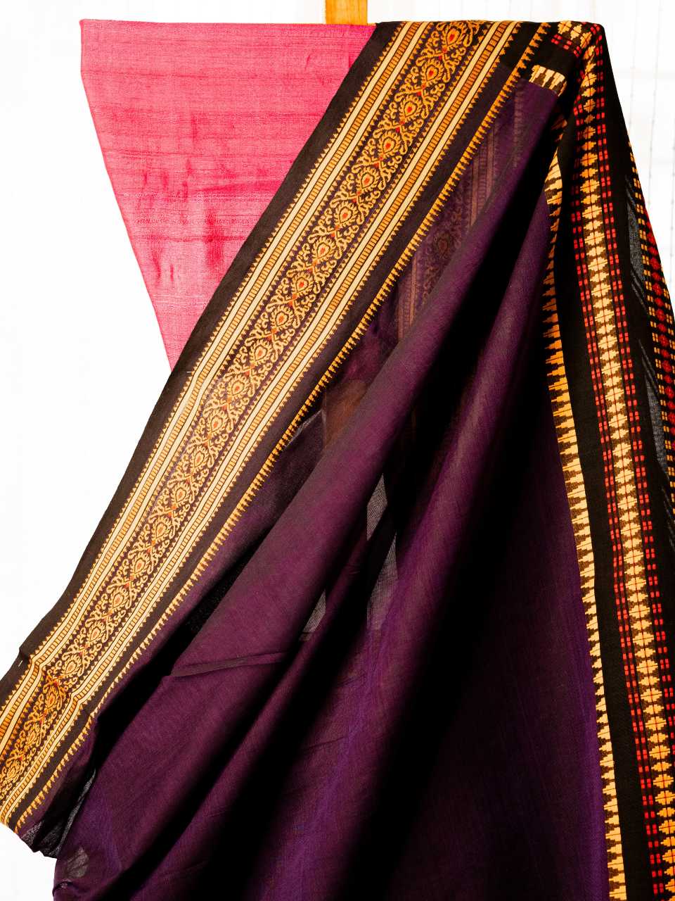 Blue - Bengal Handwoven Cotton Begumpuri Saree 16