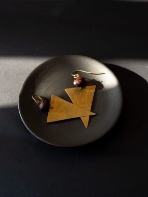 Tribal Pattern Brass Earring