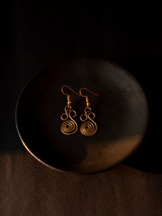 Brass Metal Loop Earrings