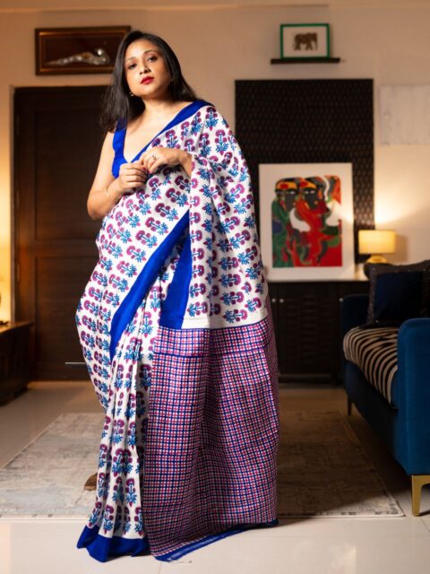 eho-earth-whispers-of-artistry-royal-blue-floral-mulberry-silk-saree