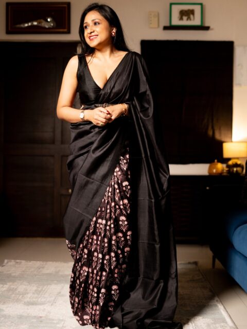 eho-earth-whispers-of-artistry-black-floral-mulberry-silk-saree